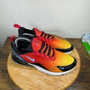 Nike Air Max 270 Men's Running Shoes Sz 9.5 Red Orange Gradient DQ7625-600